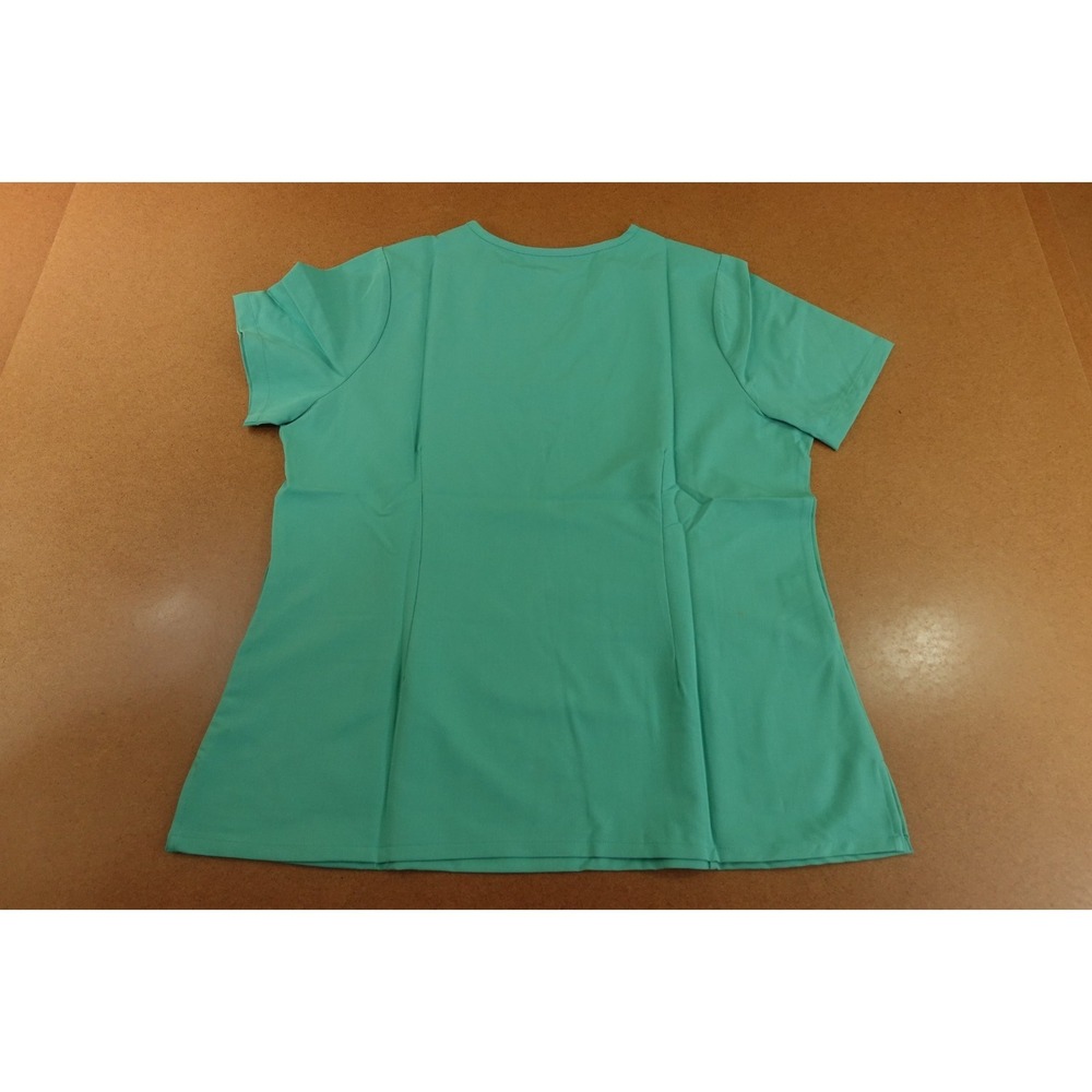 Mandala Womens Size XL Surgical Green Short Sleeve V Neck 6 Pocket Scrub Top NWT - Picture 5 of 11